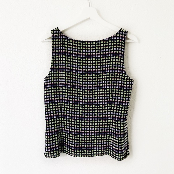 St. John Silk Polka Dot Sleeveless Top M - Picture 7 of 7